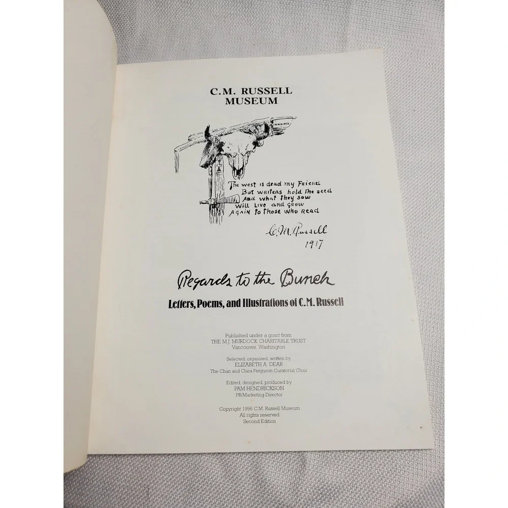 Regards to the Bunch C.M. Russell Letters Poems Illustrations 1996 Second